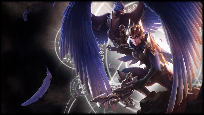 winged warrior with bird companion