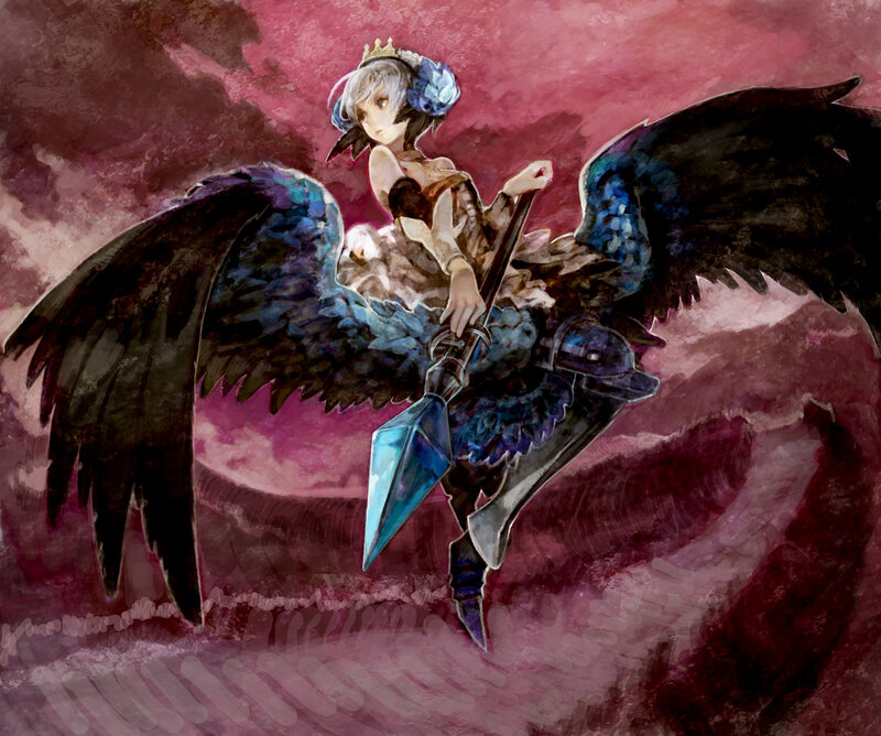 winged warrior with spear