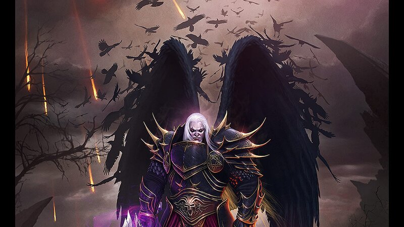 Winged Warrior with White Hair