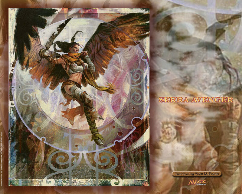 Winged Warrior Woman — Brown, Dramatic, Illustration