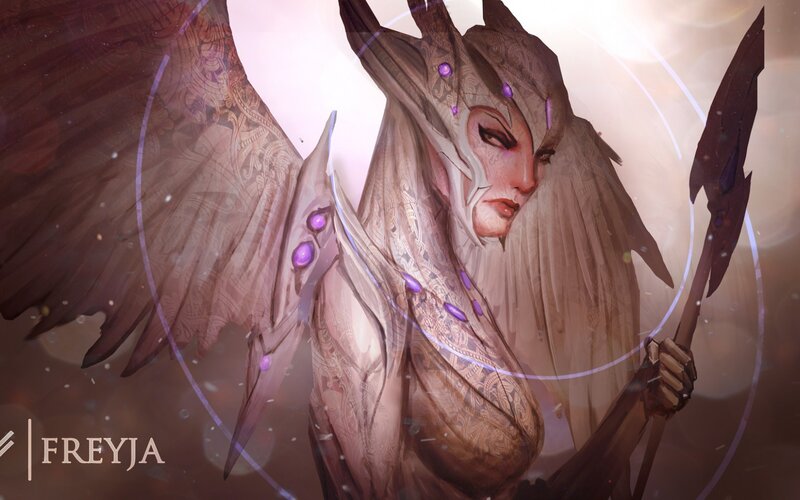 Winged Warrior Woman — Brown, Dramatic