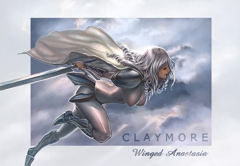 Winged Warrior Woman — Gray
