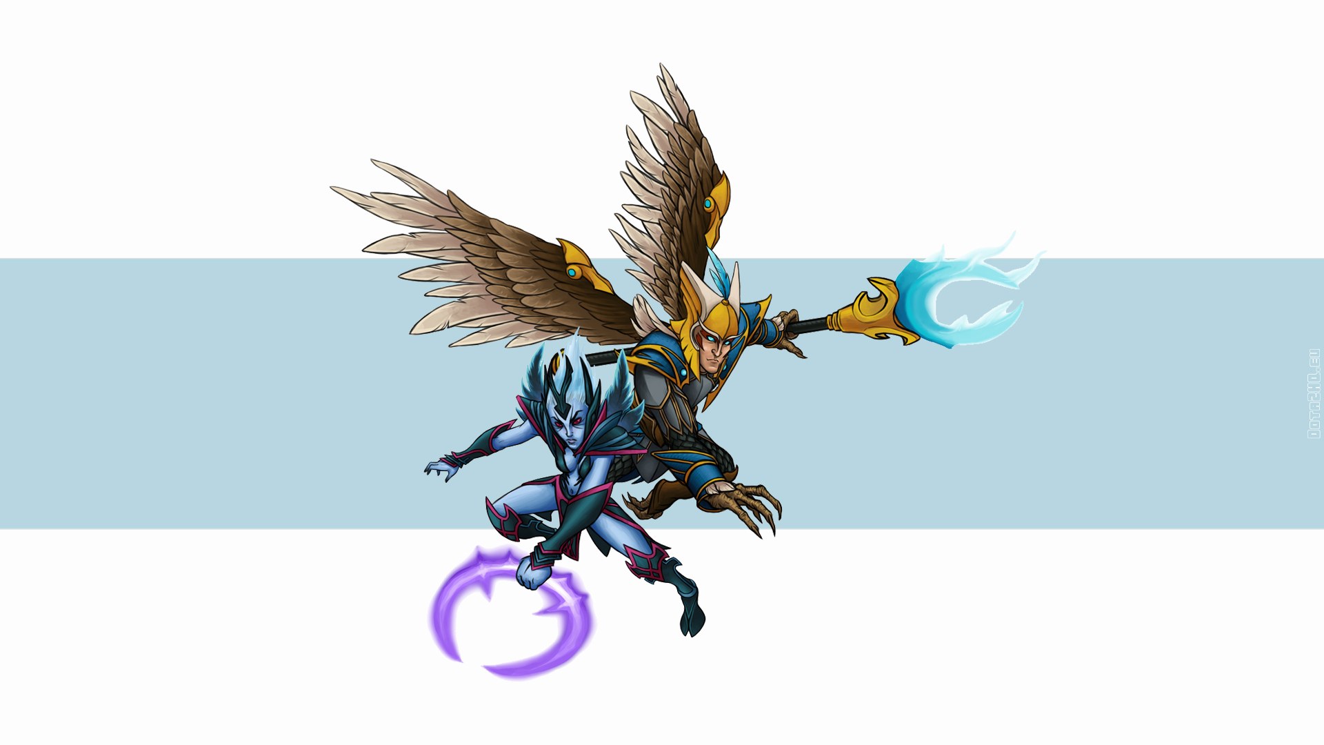 winged warriors in combat