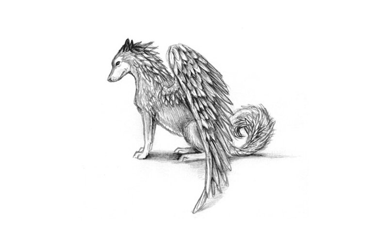 winged wolf creature