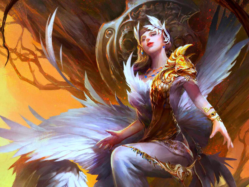 Winged Woman with Armor