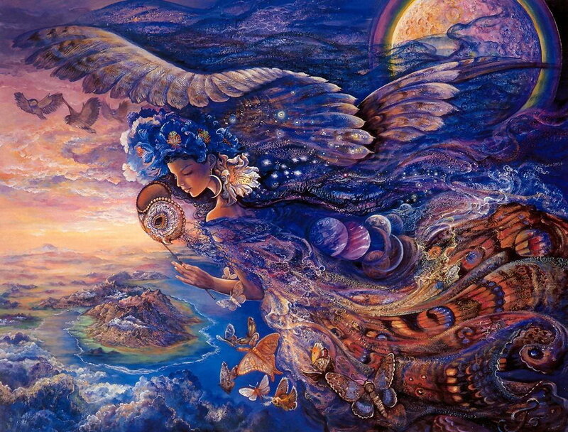 Winged Woman with Butterfly Wings
