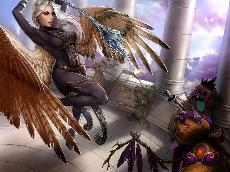 Winged Woman with Dolls