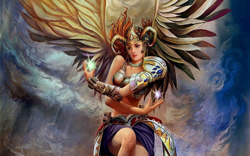 Winged Woman with Magic