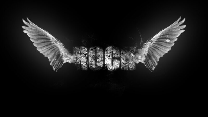 Wings with Text — Black
