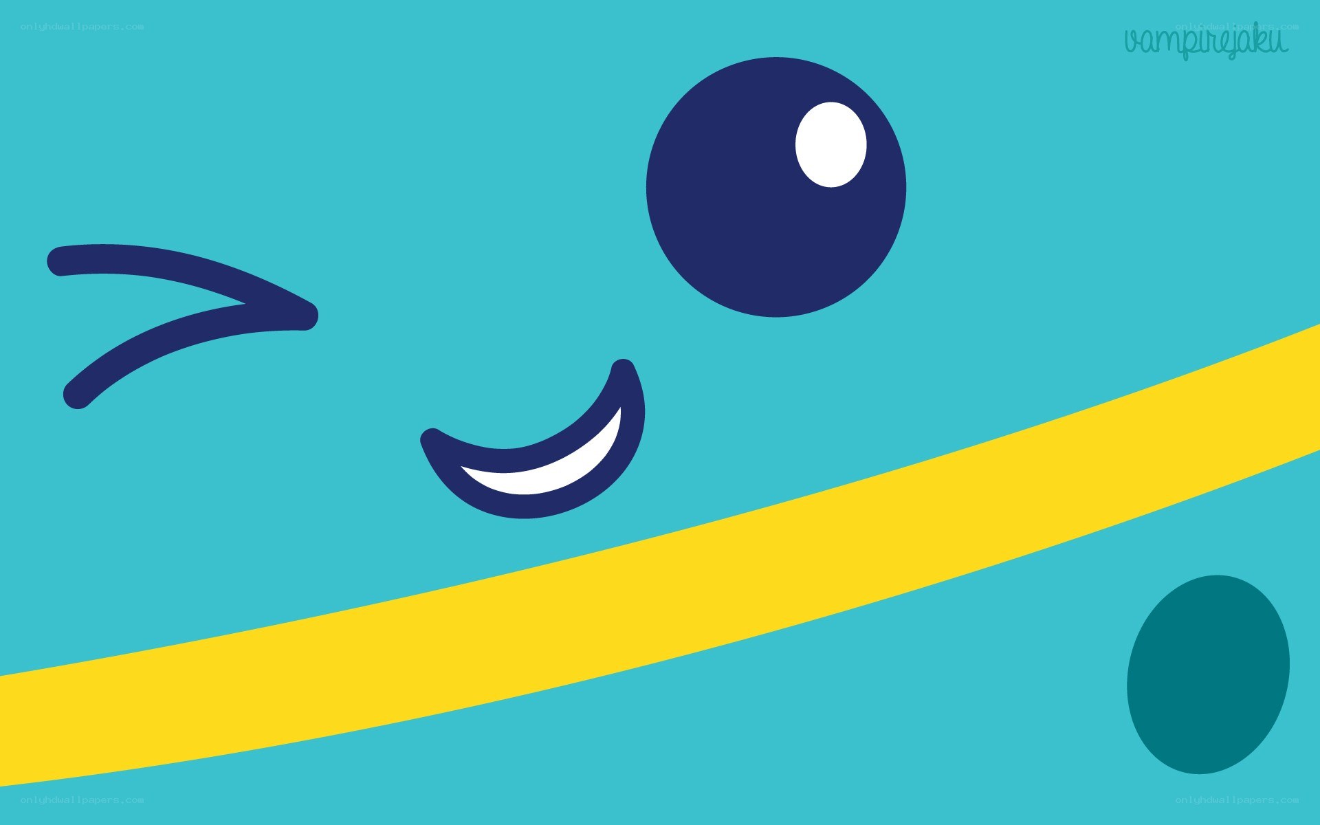 winking face with yellow line