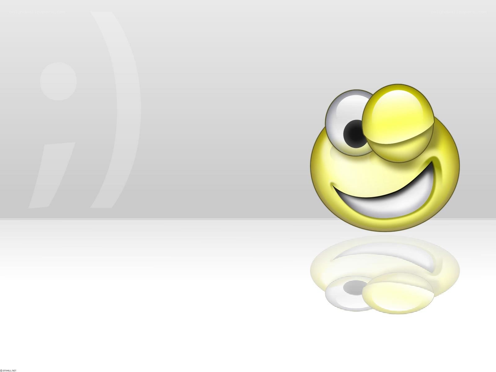winking yellow smiley face