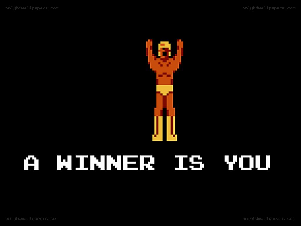 winner screen from wrestling game