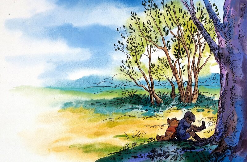 Winnie the Pooh and Christopher Robin — Blue