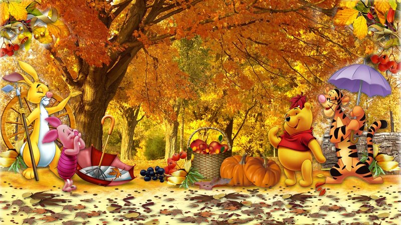 Winnie the Pooh and Friends — Orange, Festive, Autumn