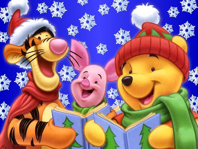 Winnie the Pooh and friends singing