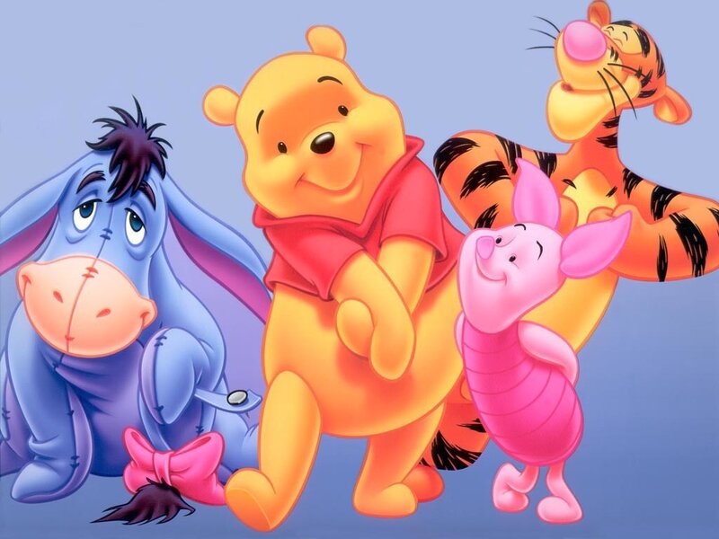 Winnie the Pooh and Friends — Yellow, Cheerful, Illustration, Eeyore