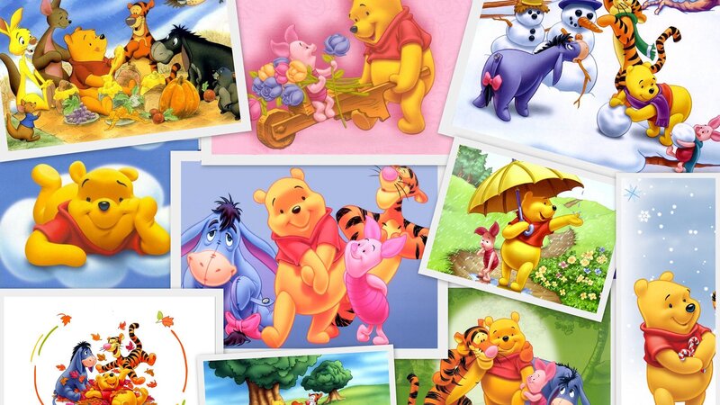 Winnie the Pooh and Friends — Yellow, Cheerful, Illustration