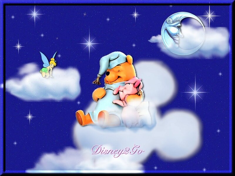 Winnie the Pooh and Piglet — Blue, Serene