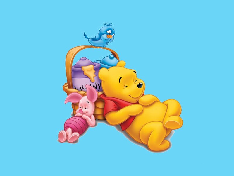 Winnie the Pooh and Piglet — Blue