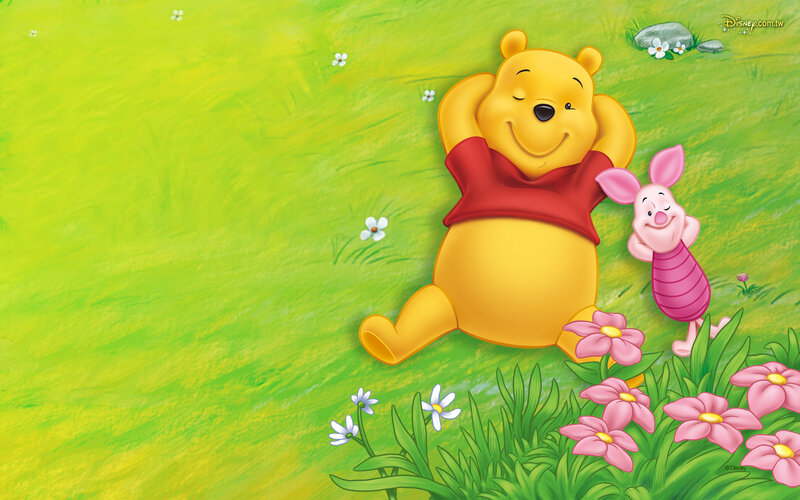 Winnie the Pooh and Piglet — Green, Peaceful