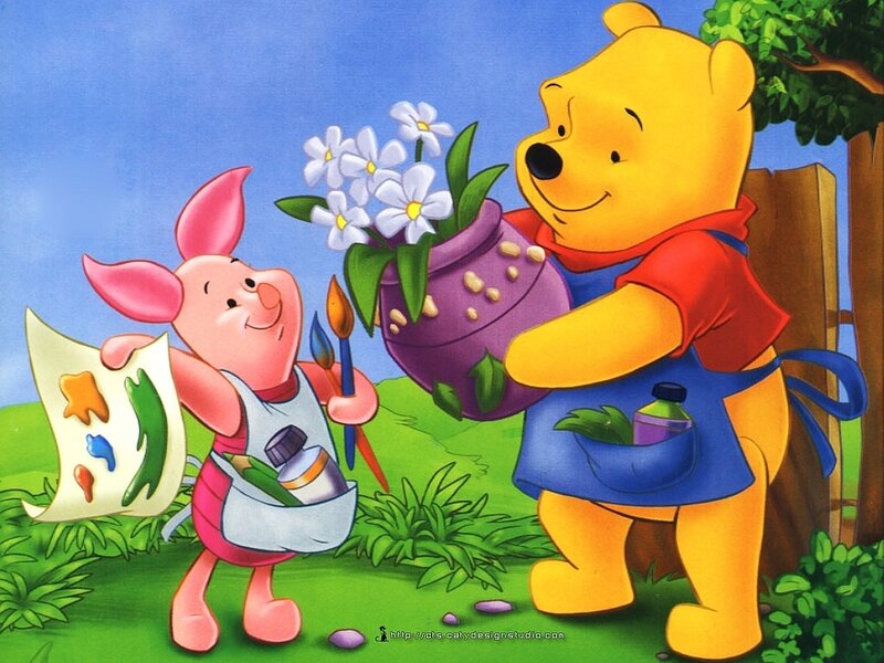 Winnie the Pooh and Piglet — Yellow, Cheerful, Afternoon