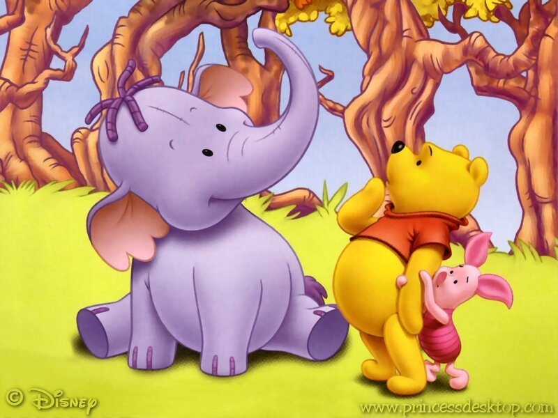 Winnie the Pooh and Piglet — Yellow, Playful