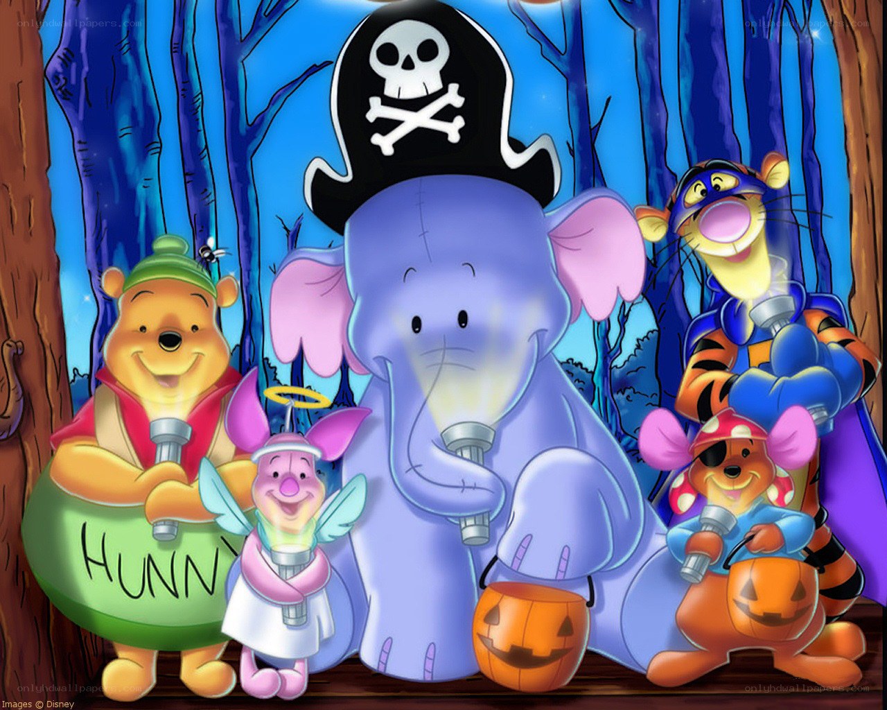 Winnie the Pooh Halloween group