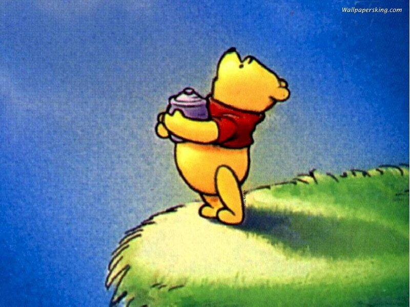 Winnie the Pooh holding a jar