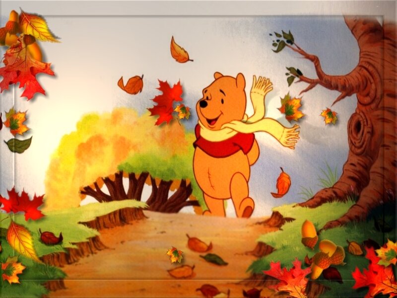 Winnie the Pooh in autumn