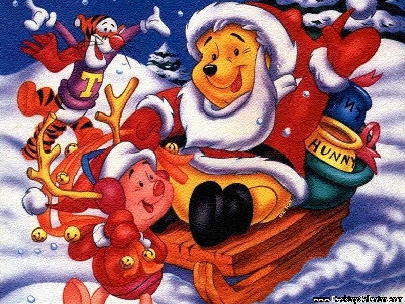 Winnie the Pooh in Sleigh