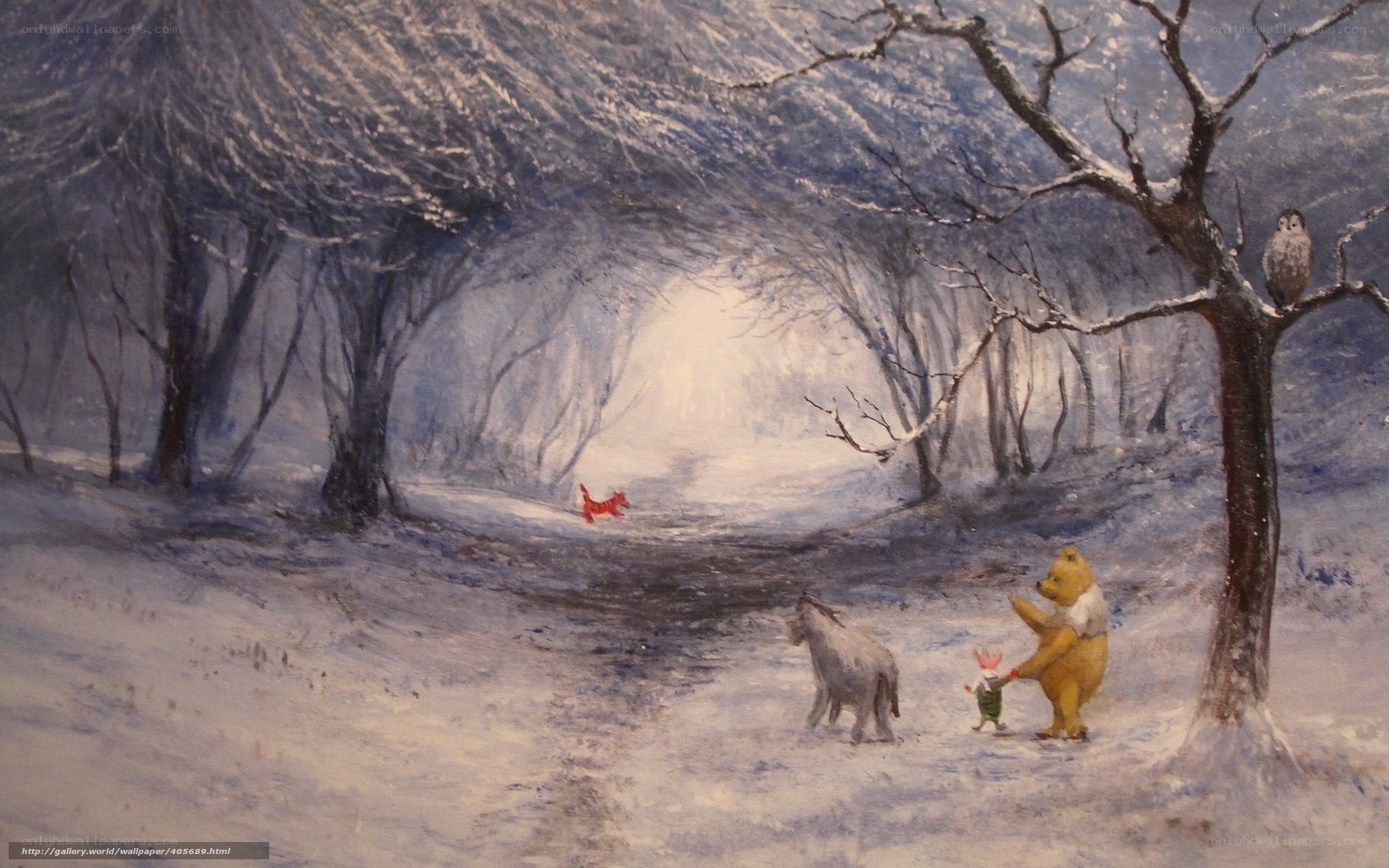 Winnie the Pooh in winter