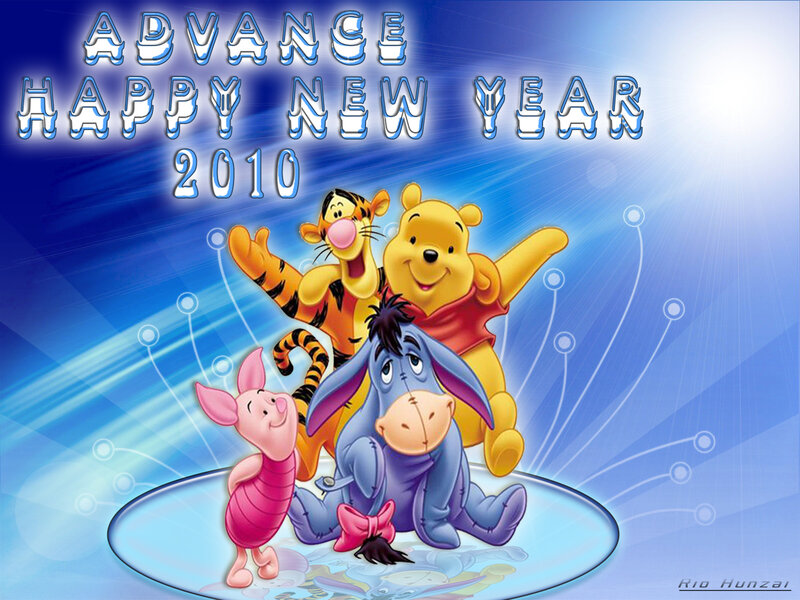 Winnie the Pooh New Year greeting