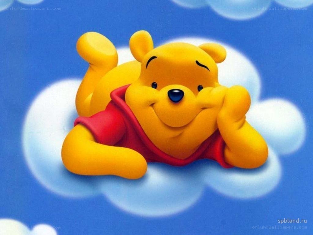 Winnie the Pooh on a cloud