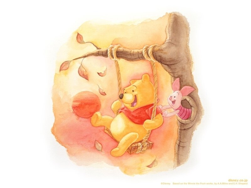 Winnie the Pooh on Swing