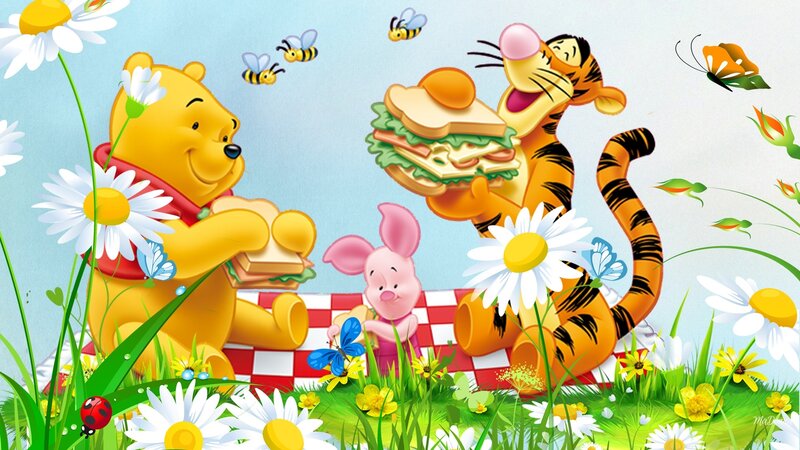 Winnie the Pooh Picnic — Yellow
