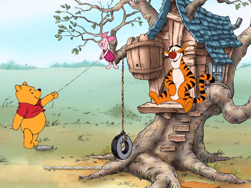 Winnie the Pooh Pulling Rope