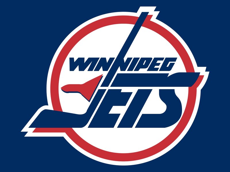 Winnipeg Jets Logo — Blue, Bold, Vector Art, Hockey Stick