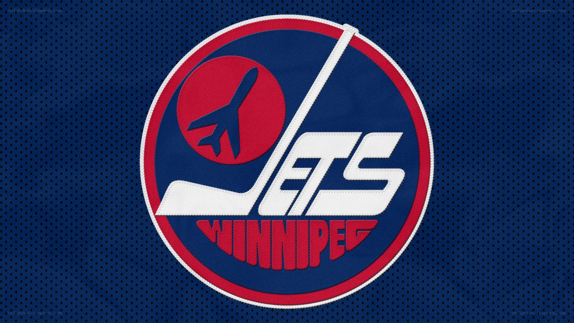 Winnipeg Jets logo on jersey