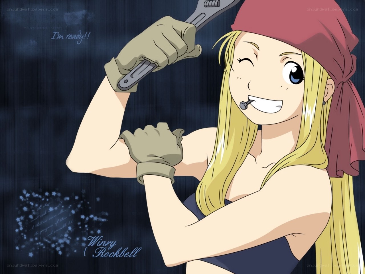 Winry Rockbell with wrench