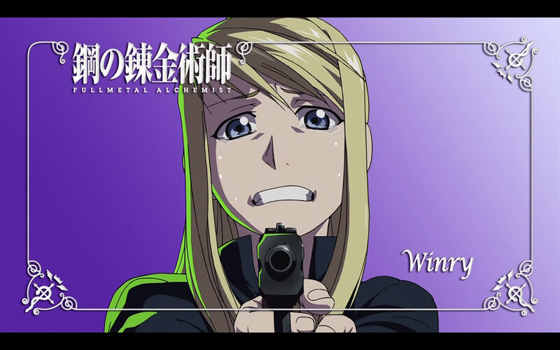 Winry with a gun