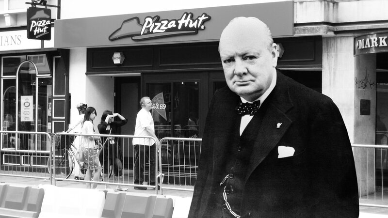 Winston Churchill at Pizza Hut