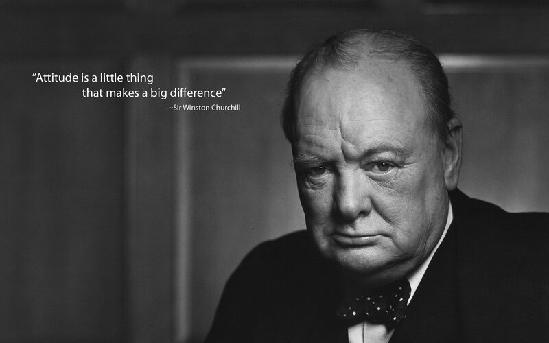 Winston Churchill Portrait — Black