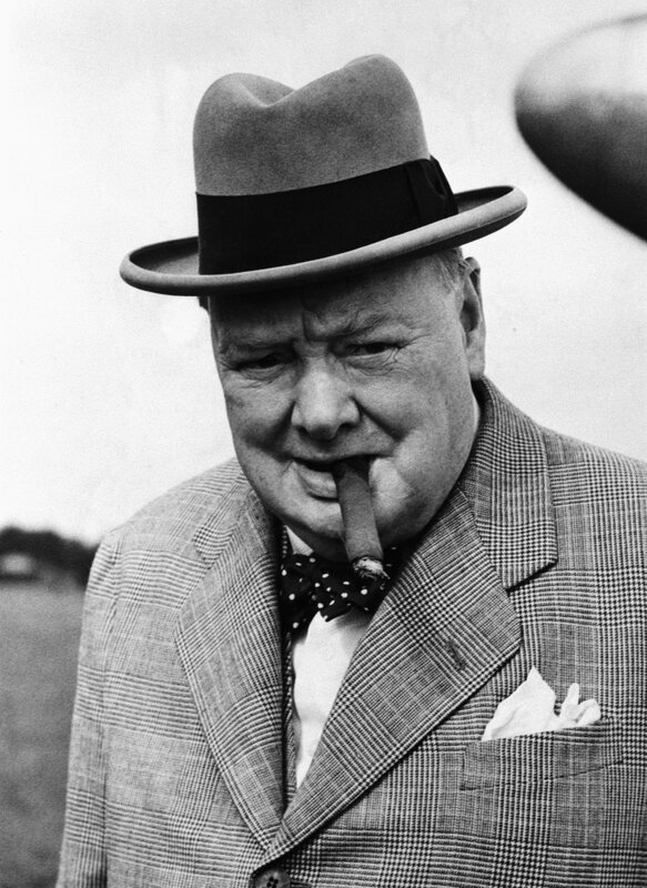 Winston Churchill with cigar