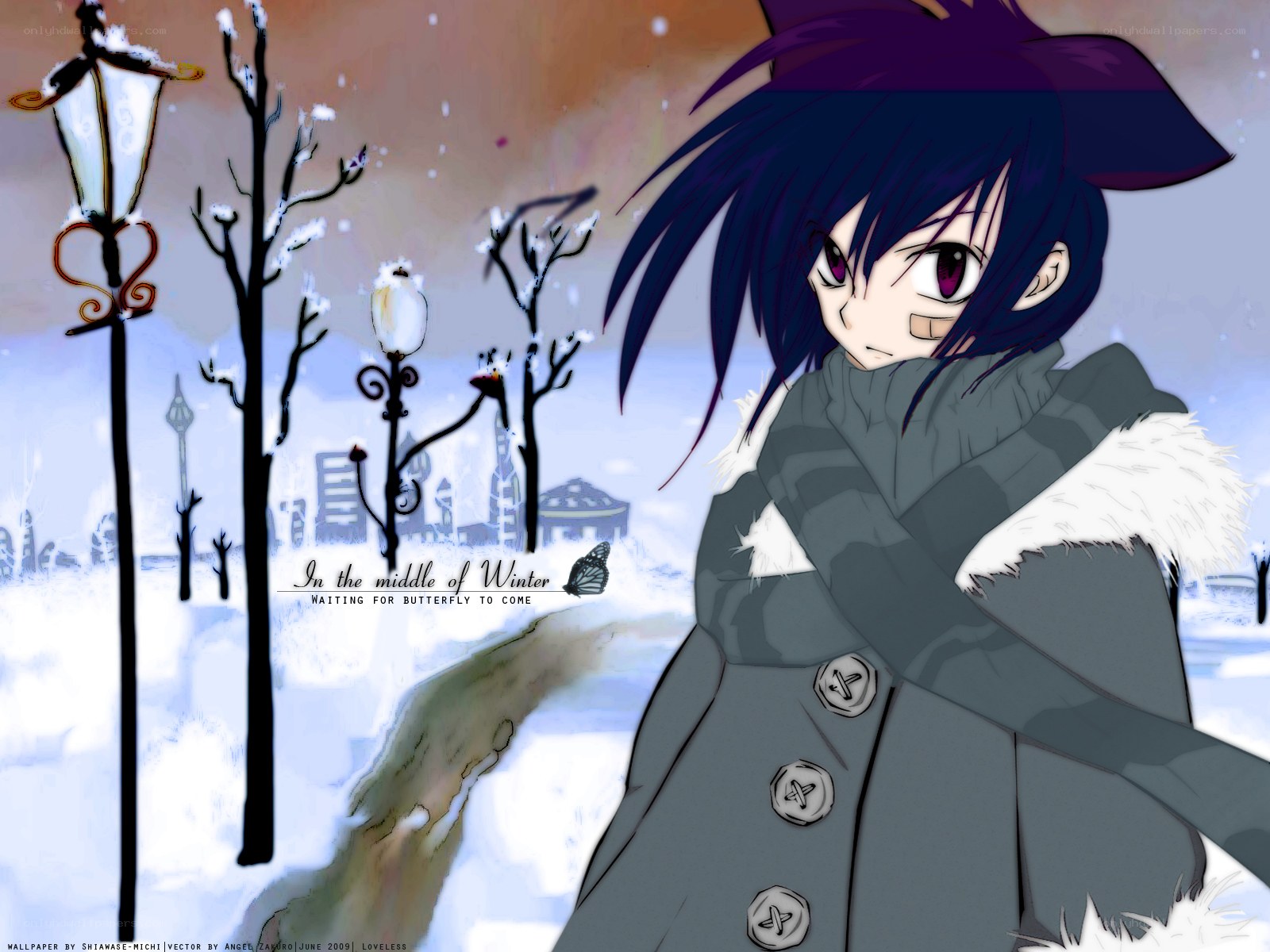 winter anime girl