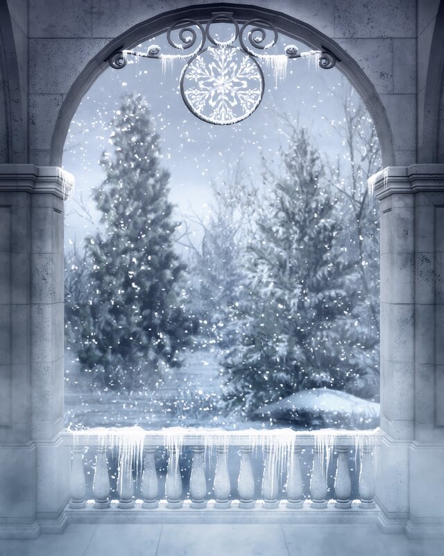 Winter balcony view