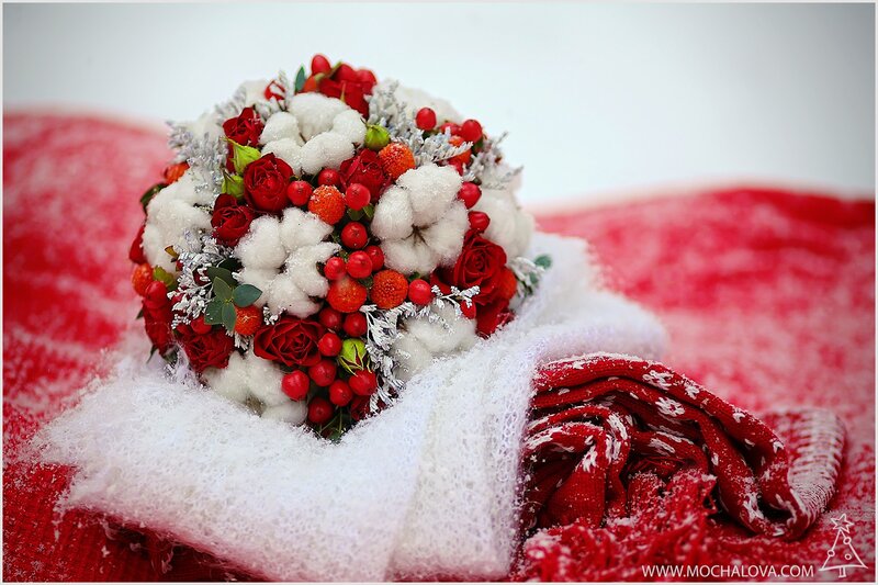 Winter Bouquet with Red Berries