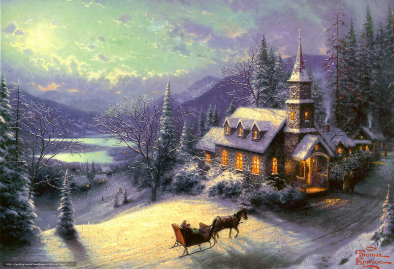 Winter Church Scene
