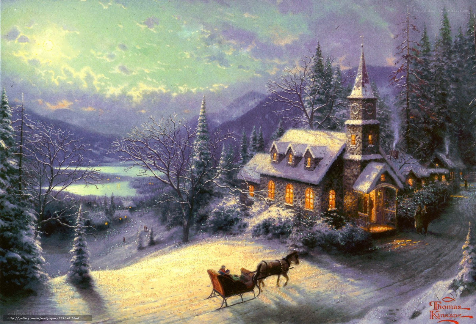 Winter Church Scene