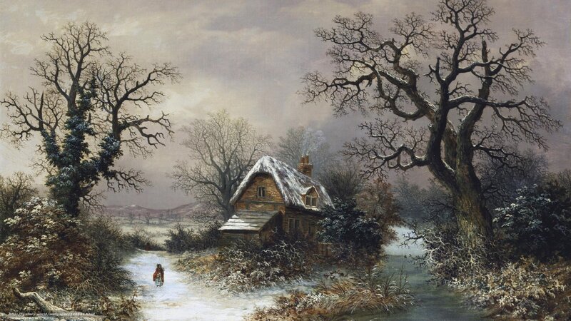 Winter Cottage Scene