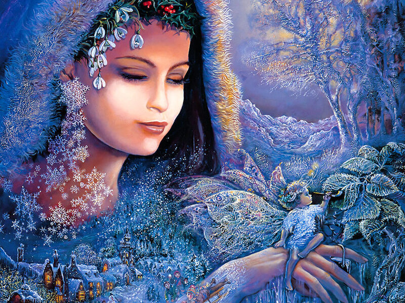 Winter fairy with snowflake crown